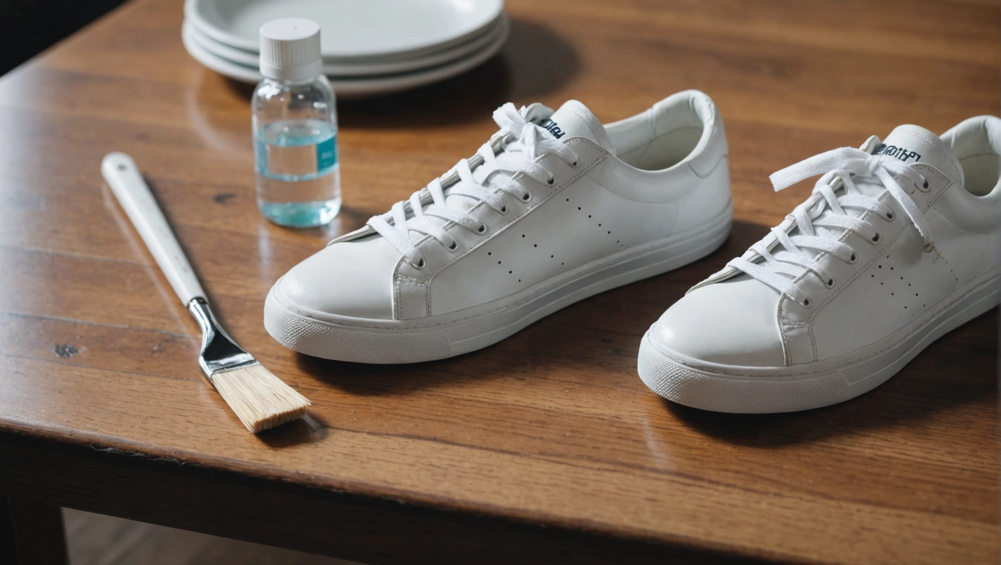 Nettoyer Des Chaussures Blanches En Cuir