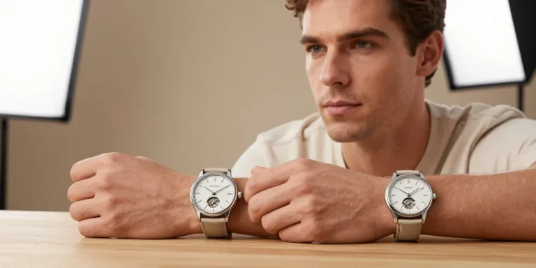 montre beige homme