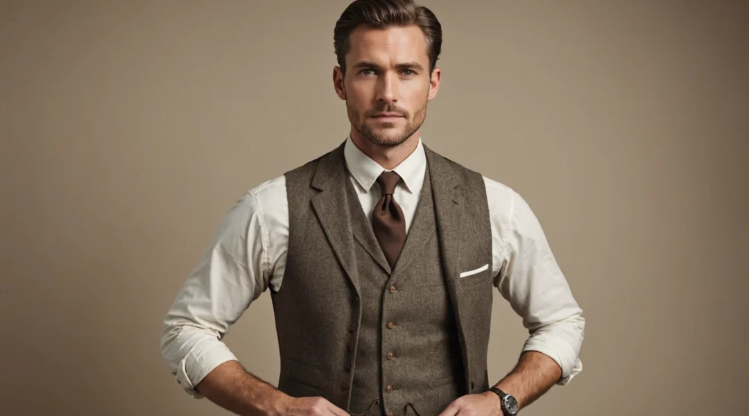 gilet retro homme